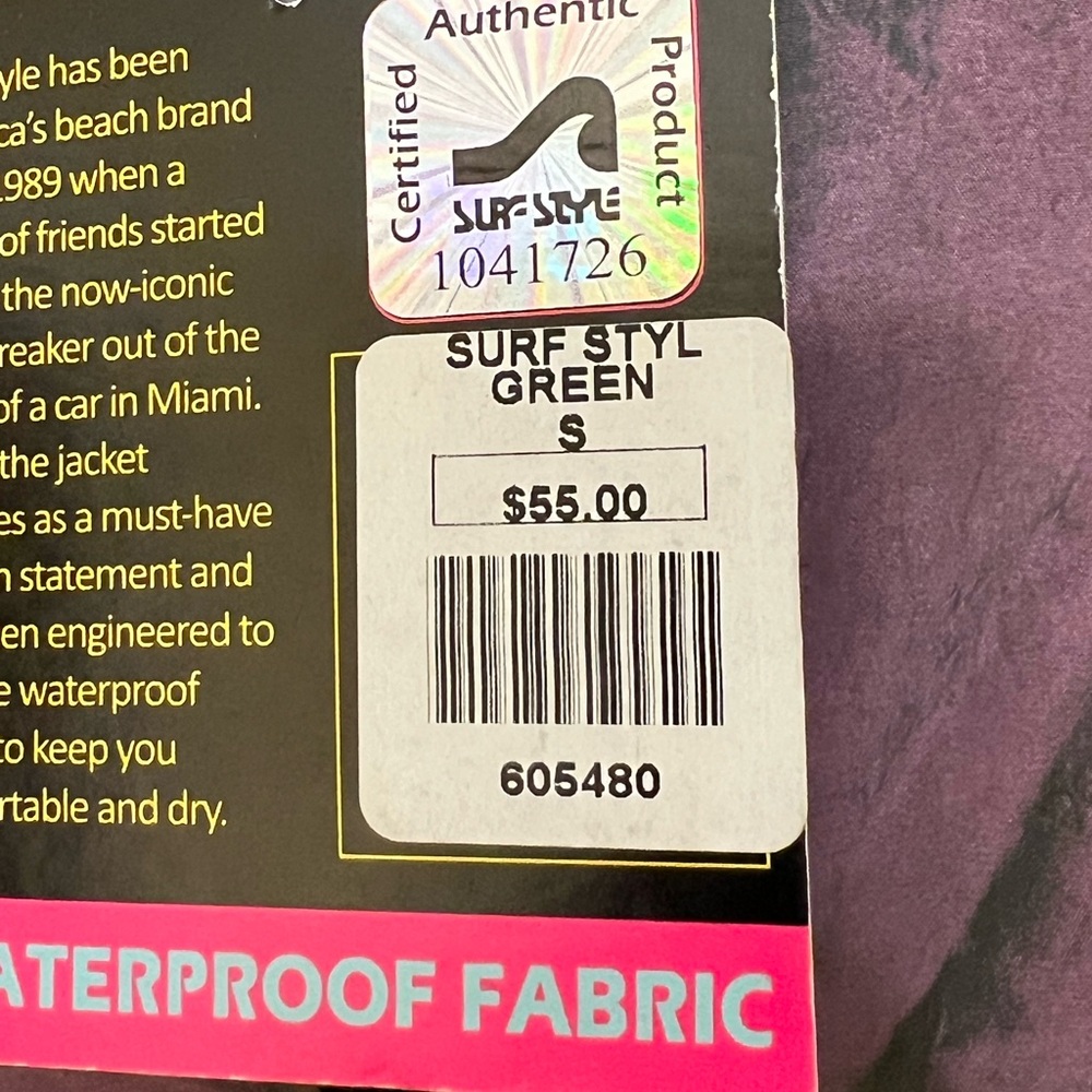 🌈 Surf Style NWT Multicolor Windbreaker Jacket Size Small - Picture 7 of 10